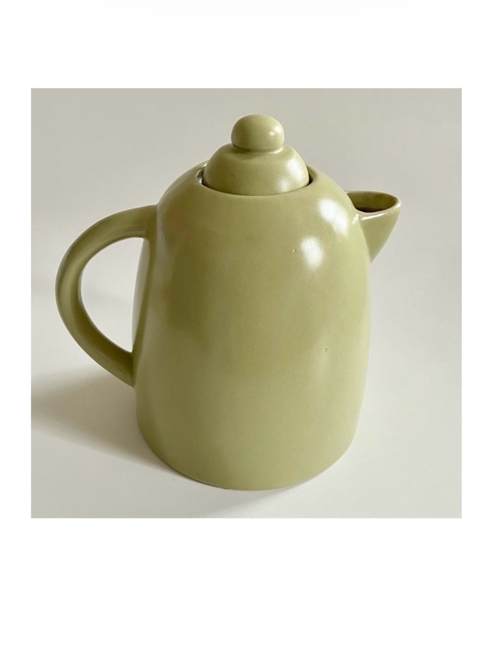 Silk Glaze Ceramic Teapot in Olive Green | MSRF Design Studios | 24 oz